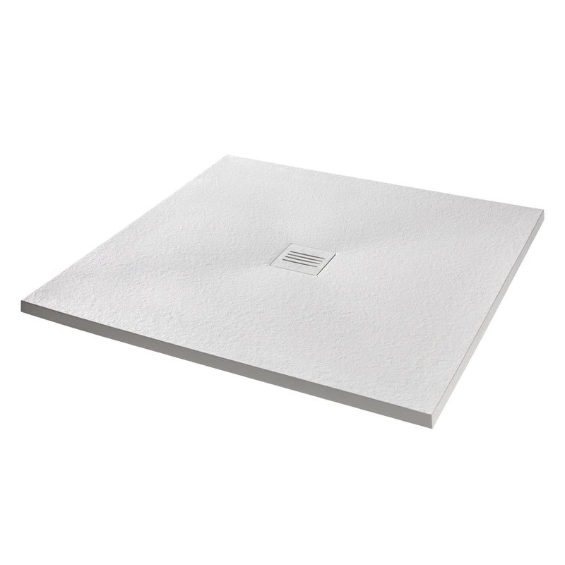 Empyrean Era 40" X 40" Stone Shower Base With Center Drain