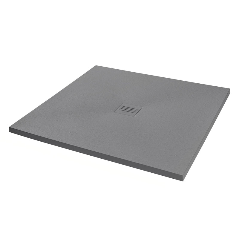 Empyrean Era 40" X 40" Stone Shower Base With Center Drain
