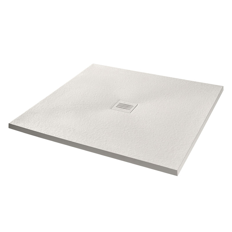 Empyrean Era 40" X 40" Stone Shower Base With Center Drain