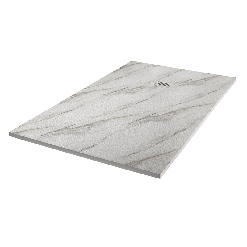 Empyrean Era 48" X 32" Stone Shower Base With Offset Drain