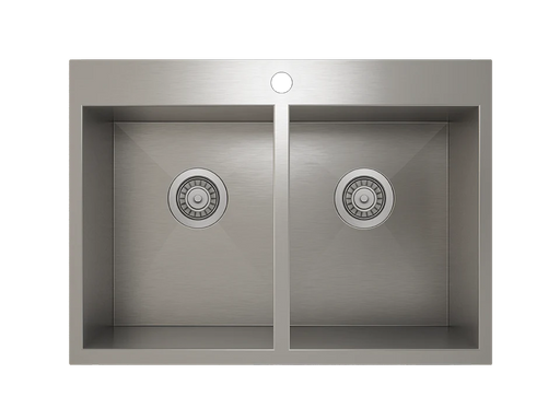 Prochef 50/50 Double Bowl Topmount Kitchen Sink ProInox H0 Stainless Steel - 28" X 16" X 9"