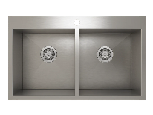 Prochef 50/50 Double Bowl Topmount Kitchen Sink ProInox H0 Stainless Steel - 30" X 16" X 9"