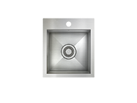 Prochef Single Bowl Topmount Prep/Bar Kitchen Sink ProInox H0 Stainless Steel - 12" x 12 " x 8"