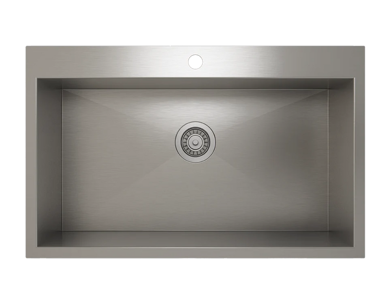 Prochef Single Bowl Topmount Kitchen Sink ProInox H0 Stainless Steel - 30" x 16 " x 9"