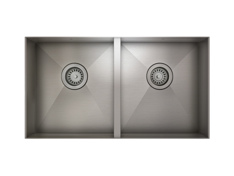 Prochef 50/50 Double Bowl undermount ADA Kitchen Sink ProInox H0 Stainless Steel - 28" X 16" X 5 -5"