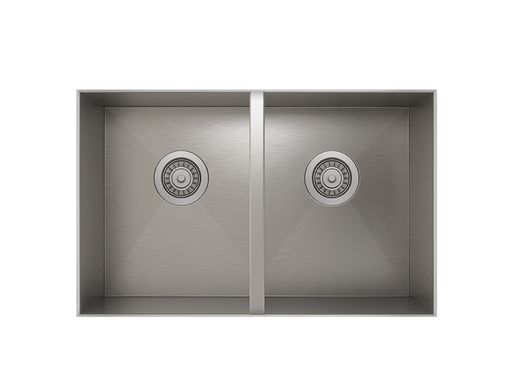 Prochef 50/50 Double Bowl undermount Kitchen Sink ProInox H0 Stainless Steel - 28" X 16" X 8"
