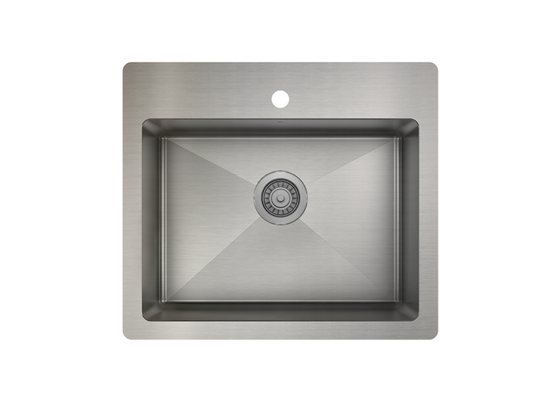 Prochef Single Bowl dualmount Kitchen Sink ProInox H75 Stainless Steel 22" X 16" X 9"