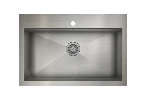Prochef Single Bowl dualmount Kitchen Sink ProInox H75 Stainless Steel 30" X 16" X 9"