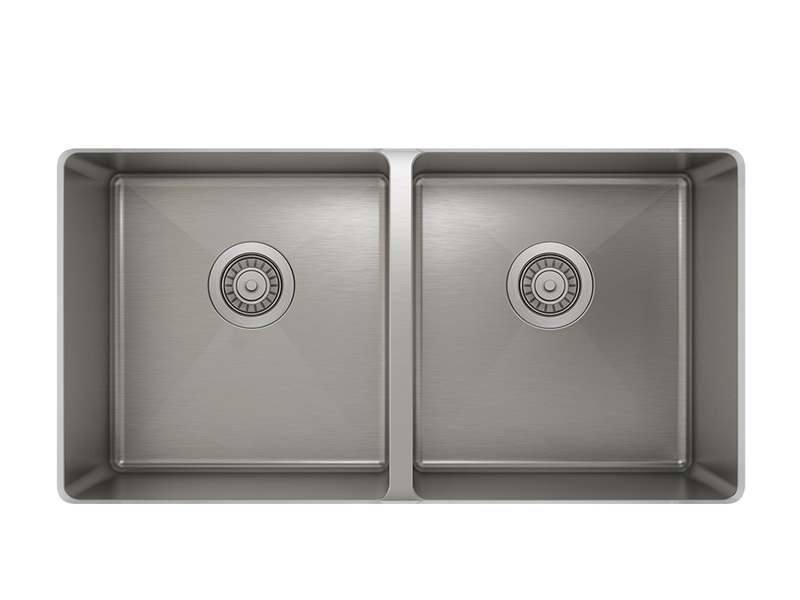 Prochef 50/50 Double Bowl undermount Kitchen Sink ProInox H75 Stainless Steel - 30" X 16" X 10"