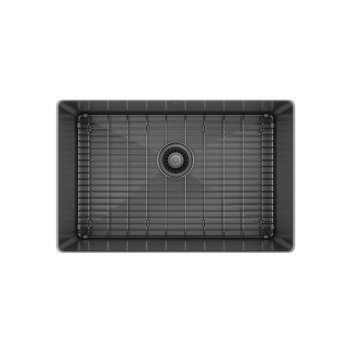 Prochef single bowl undermount kitchen sink with bottom grid ProInox H75 black stainless steel - 25" X 16" X 10"