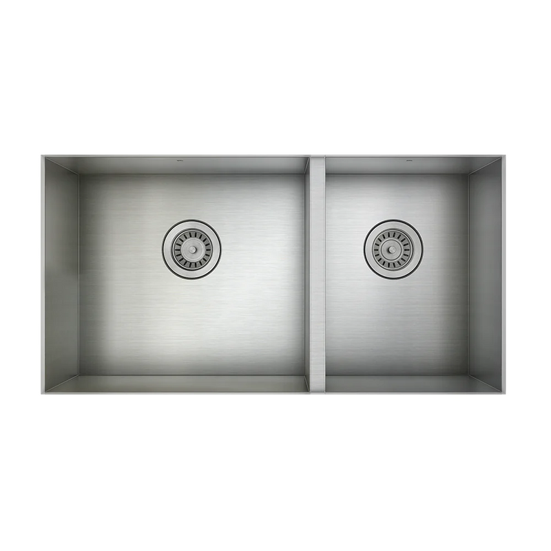 Prochef 60/40 Double Bowl undermount Kitchen Sink ProInox H0 Stainless Steel 30" X 16" X 9"