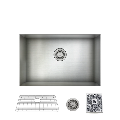 Prochef Single Bowl undermount Kitchen Sink with bottom grid ProInox H0 Stainless Steel 25" X 16" X 9"