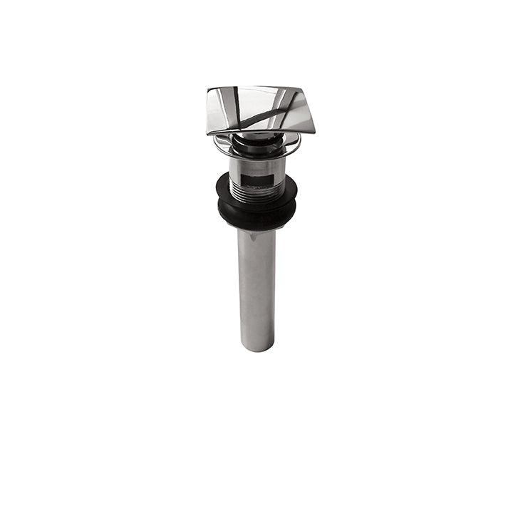 AQUABRASS 628 SQUARE POPUP DRAIN 1 1/4" W/OVERFLOW