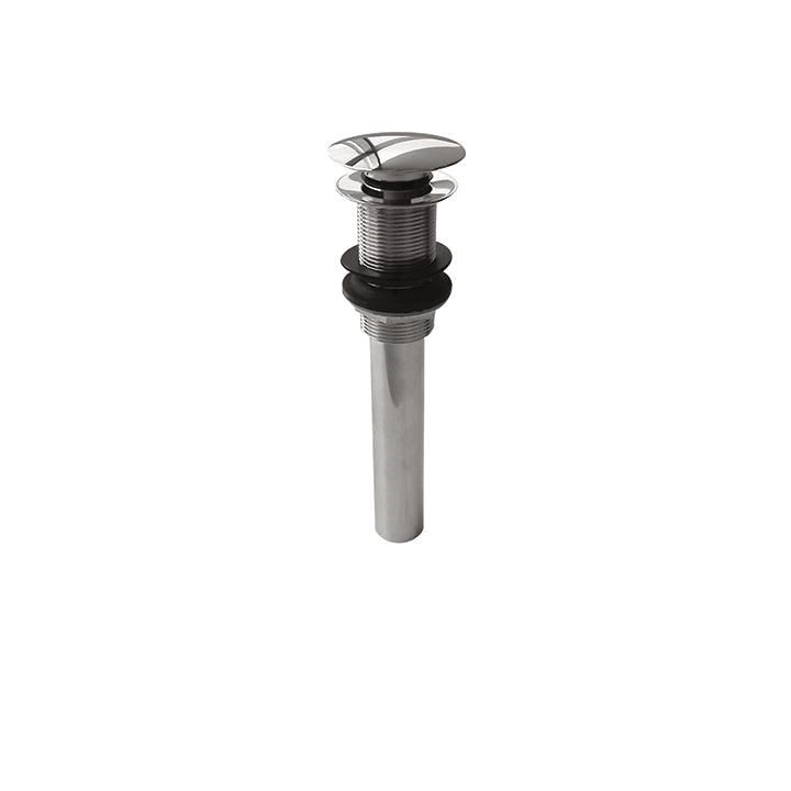 AQUABRASS 637 LONG ROUND POPUP DRAIN 1 1/4" NO OVERFLOW
