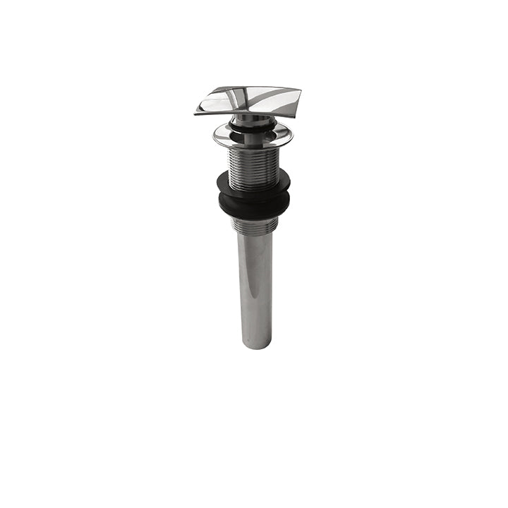 AQUABRASS 638 LONG SQUARE POPUP DRAIN 1 1/4 NO OVERFLOW