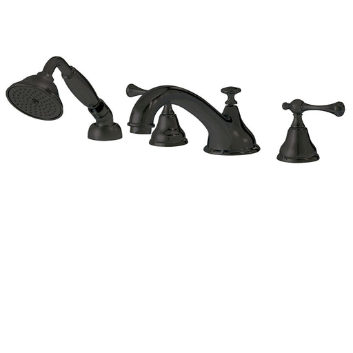 AQUABRASS 7318 REGENCY 4PCE DECKMOUNT TUB FILLER WITH HANDSHOWER