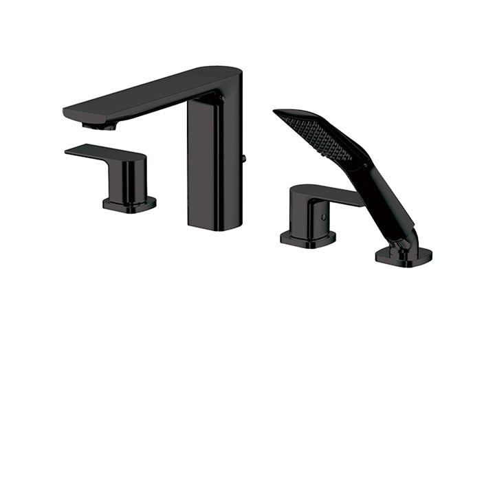 AQUABRASS 15018 TMR 4 PCE DECKMOUNT TUB FILLER WITH HANDSHOWER