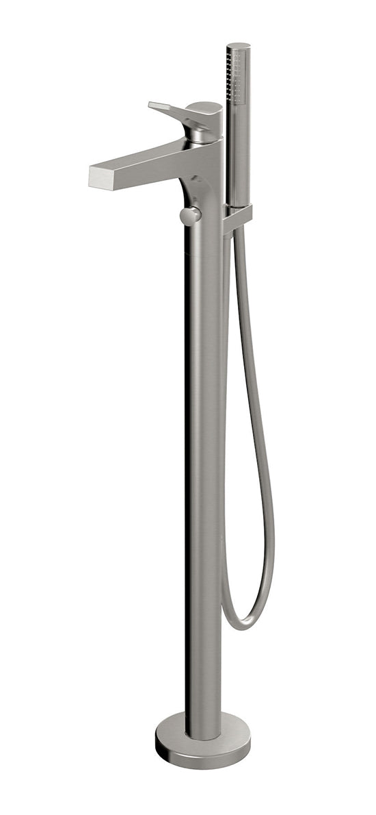 AQUABRASS 17N85 METRO FLOORMOUNT TUB FILLER WITH HANDSHOWER