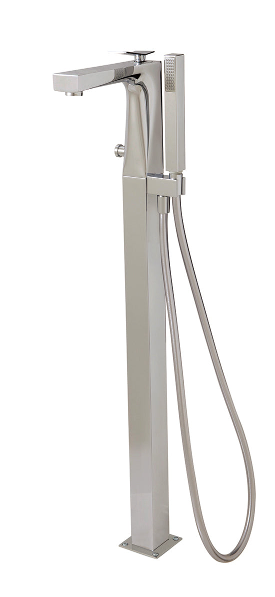 AQUABRASS 19N85 CHICANE FLOORMOUNT TUB FILLER