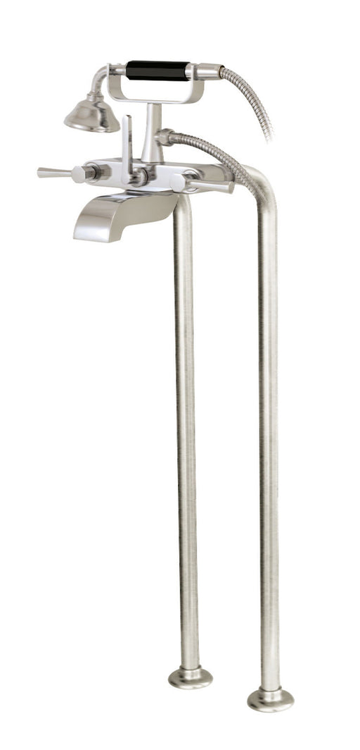 AQUABRASS 53086 OTTO CRADLE TUB FILLER WITH HANDSHOWER & FLOOR RISERS