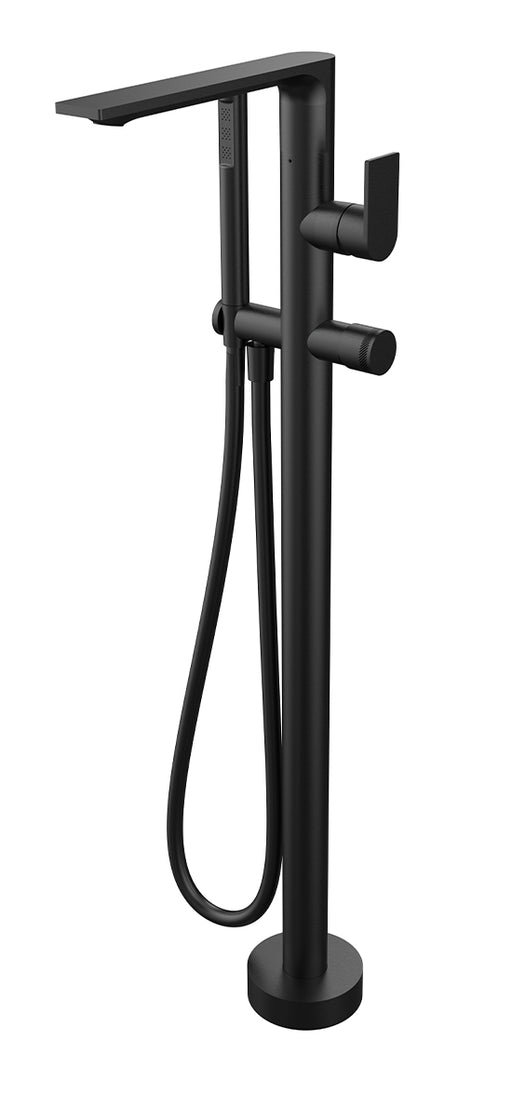 AQUABRASS 92N85 ALPHA FLOORMOUNT TUB FILLER WITH HANDSHOWER - TRIM ONLY