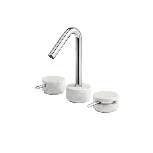 AQUABRASS CL16 MARMO WIDESPREAD FAUCET 8"CC- WHITE