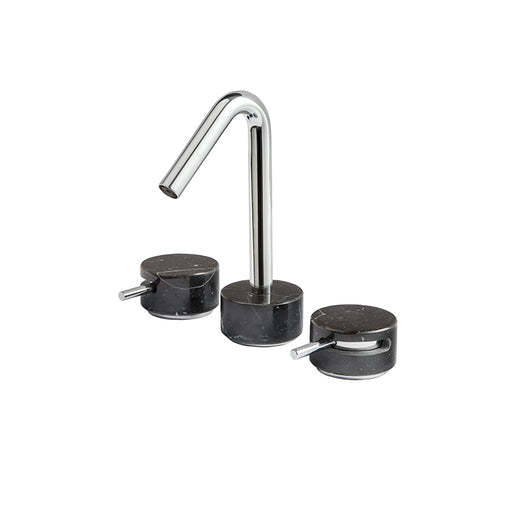 AQUABRASS CL16 MARMO WIDESPREAD FAUCET 8"CC - BLACK