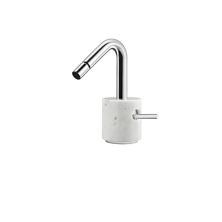 AQUABRASS CL24 MARMO SINGLE HOLE BIDET FAUCET - WHITE