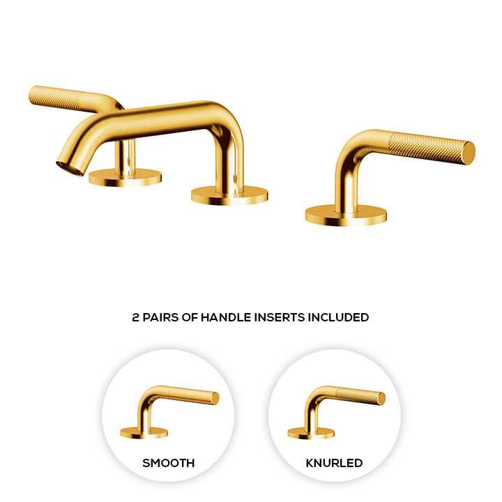AQUABRASS MB210 WIDESPREAD LAV. FAUCET 8"CC