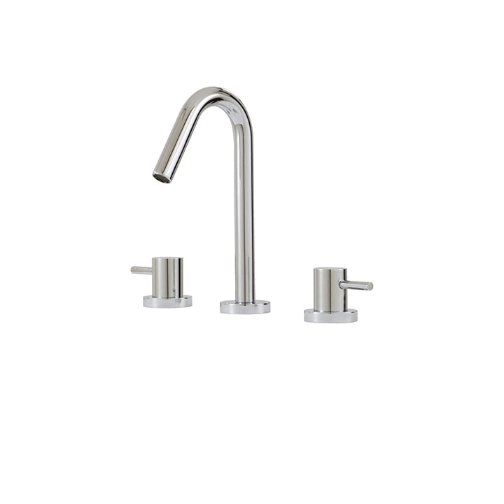 AQUABRASS X7510 XROUND SHORT WIDESPREAD LAV FAUCET 8"CC