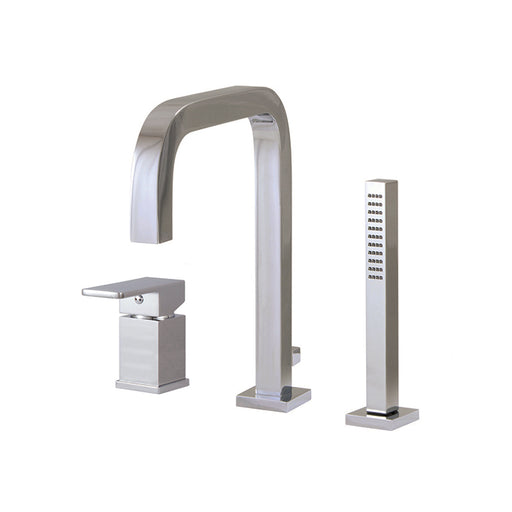 AQUABRASS X7613 XSQUARE 3 PCE TUB FILLER FAUCET- PRESSURE BALANCE