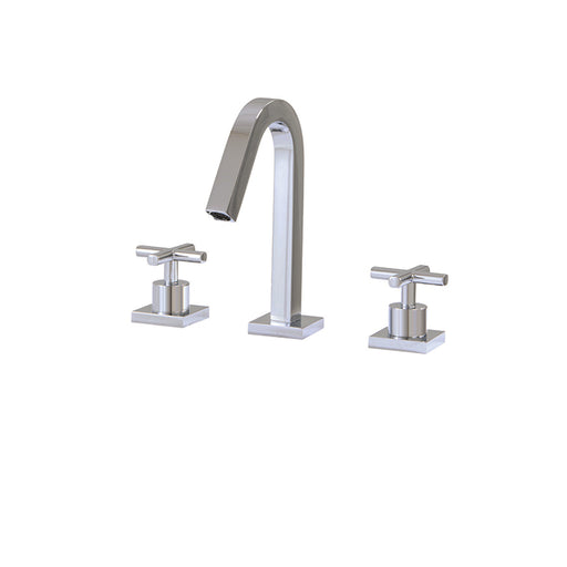 AQUABRASS X7710 XSQUARE SHORT WDESPREAD LAV FAUCET 8"CC