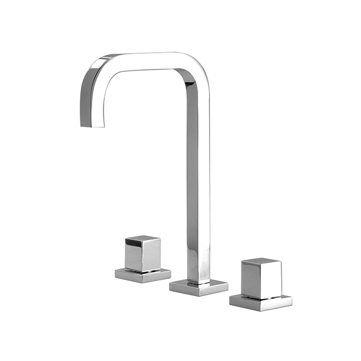 AQUABRASS X7816 XSQUARE WIDESPREAD LAV FAUCET 8"CC