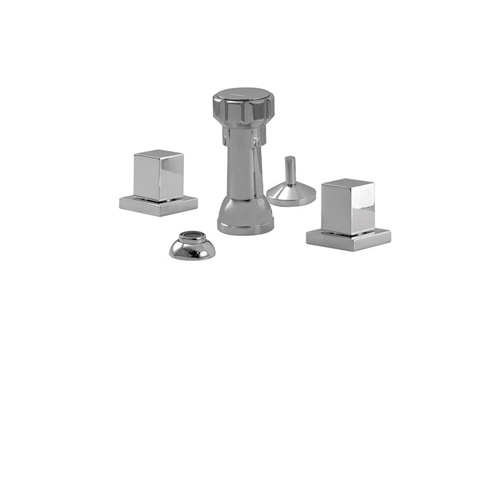 AQUABRASS X7826 XSQUARE 4 HOLE BIDET FAUCET