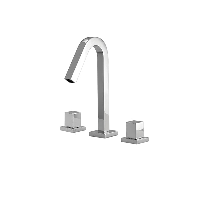 AQUABRASS X7910 XSQUARE SHORT WIDESPREAD LAV FAUCET 8"CC