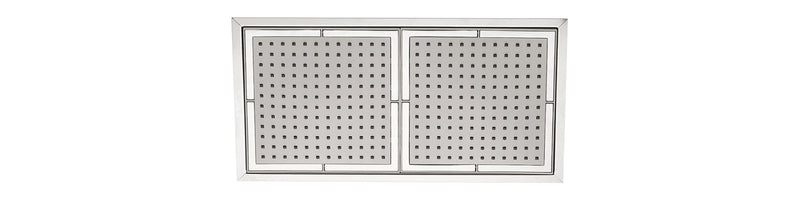 AQUABRASS 802 CEILING MOUNT RAIN HEAD 8"X16"