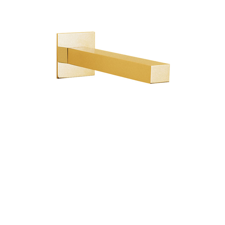 AQUABRASS 11732 SQUARE SLIP-FIT WALLMOUNT SPOUT & FLANGE 7"