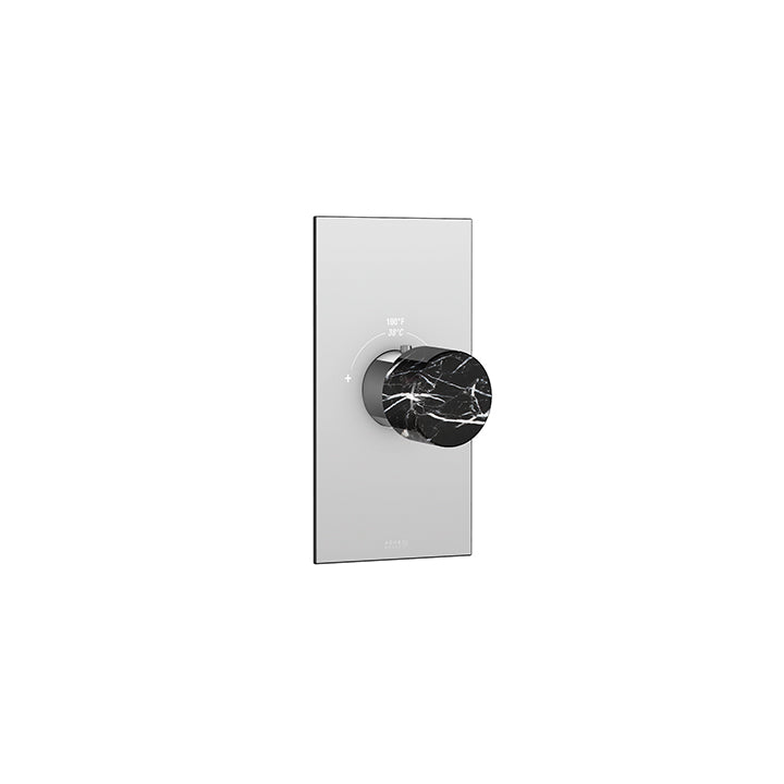 AQUABRASS SRM00 MARMO TRIM SET - BLACK -T12000 VALVE