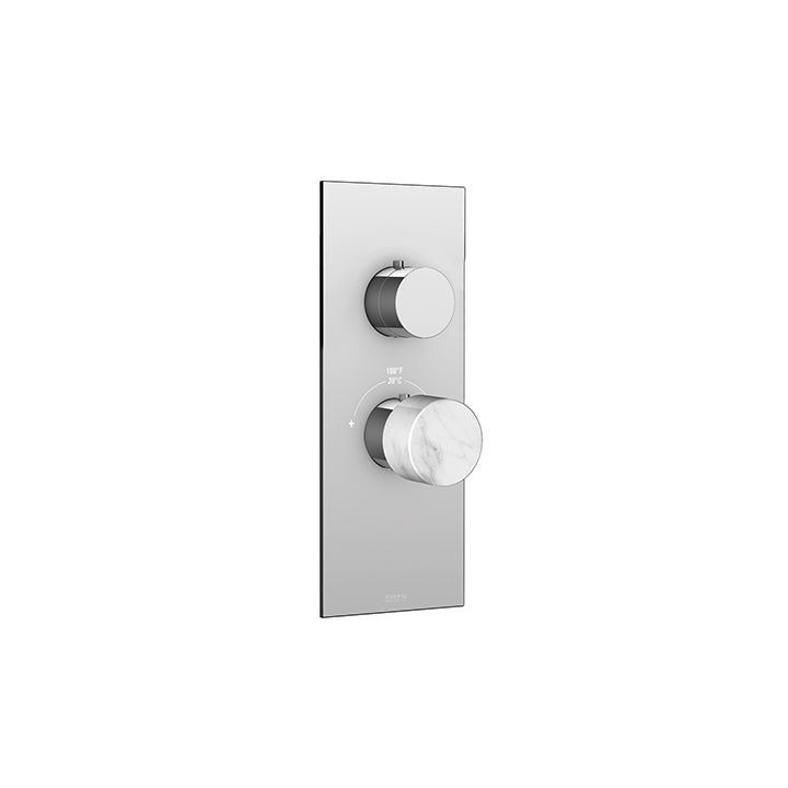 AQUABRASS SRM01 MARMO TRIM SET - WHITE - T12001 VALVE