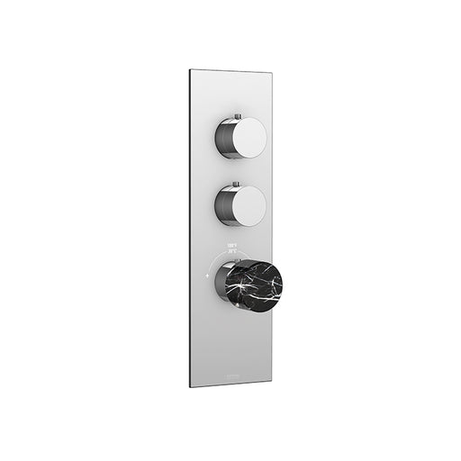 AQUABRASS SRM02 MARMO TRIM SET - BLACK - T12002 VALVE