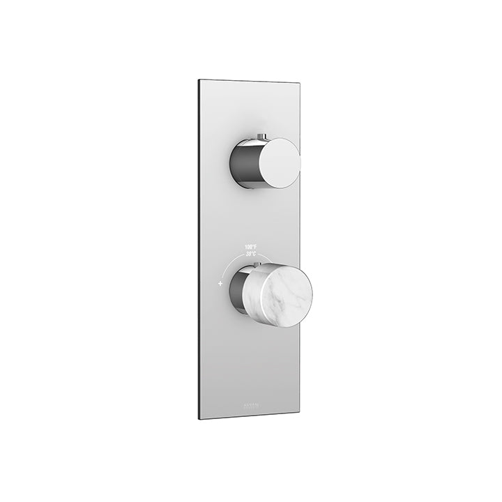 AQUABRASS SRM21 MARMO TRIM SET - WHITE -2 WAY NON SHARED - T12123 VALVE
