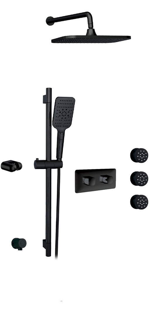 AQUABRASS INABOX 3 SHOWER FAUCET - 3 WAY SHARED - T12123 VALVE REQUIRED