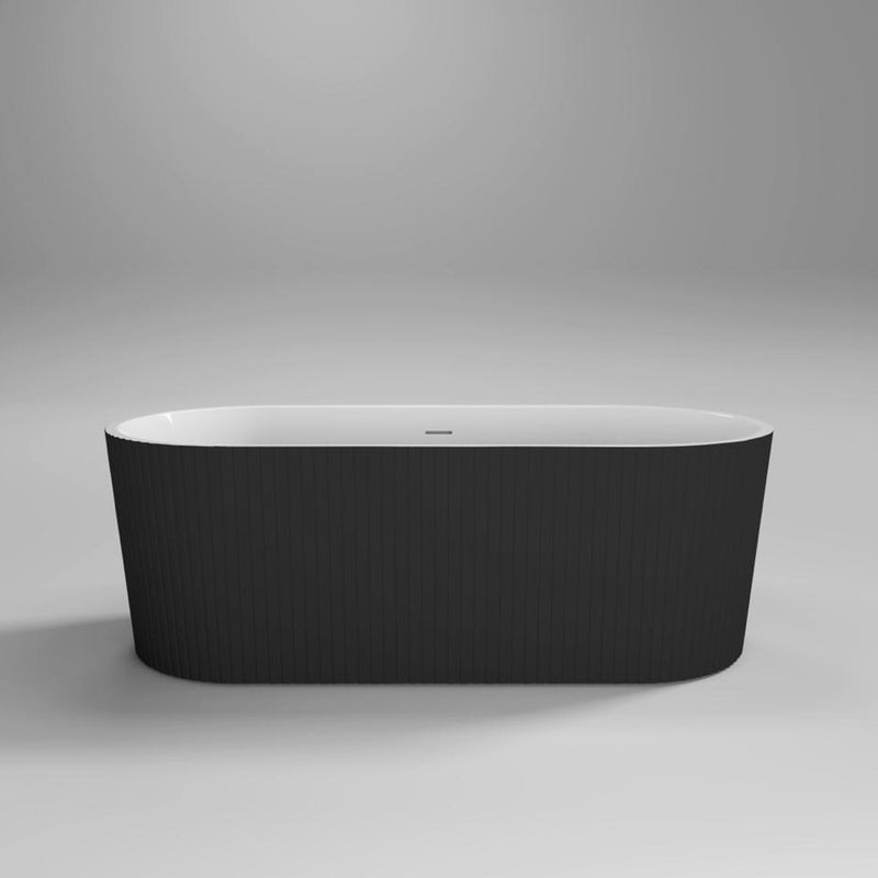 Virta Keswick Freestanding Acrylic 63" Bathtub - Black & White