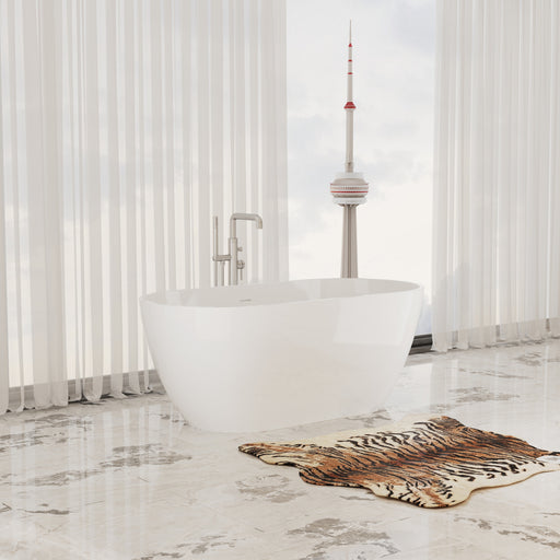 Virta Valletta 60" Freestanding Acrylic Bathtub in a White Finish