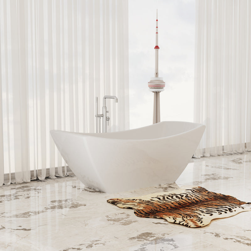 Virta Viola Freestanding Stone 67" Bathtub