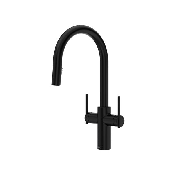 Riobel Lateral LT801 Two Handle Pull-Down Kitchen Faucet With C-Spout