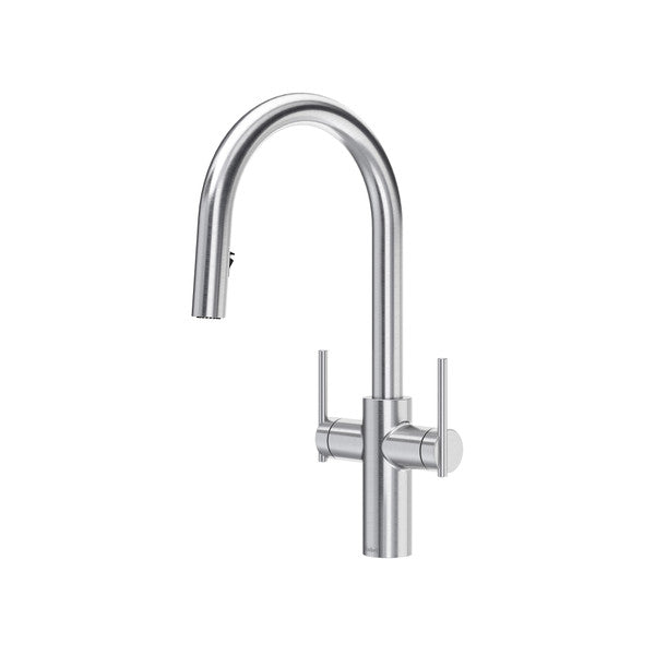 Riobel Lateral LT801 Two Handle Pull-Down Kitchen Faucet With C-Spout