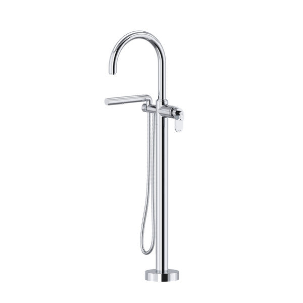 Riobel Arca TAA39 2-Way Type T - Thermostatic Coaxial Floor-Mount Tub Filler With Handshower Trim (Without Rough-in)