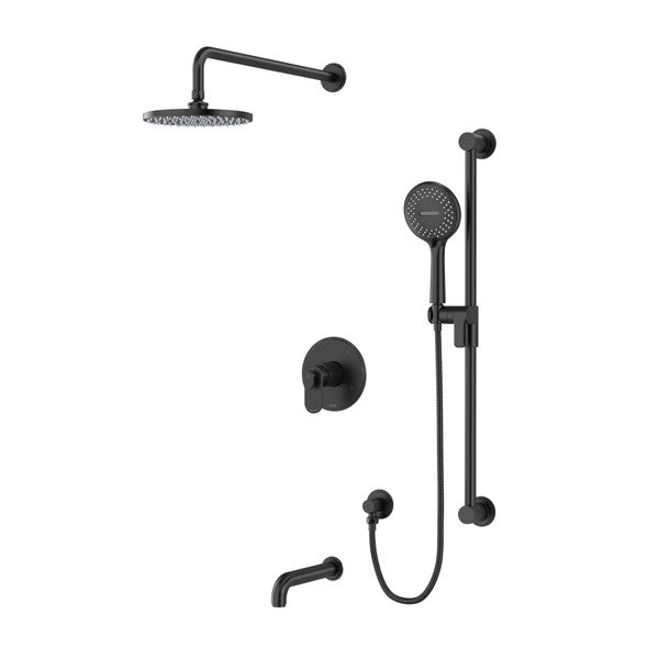 Riobel Arca 3-Way Shower System Trim with Hand Shower Rail, Shower Head and Spout TKIT1345AA-CW