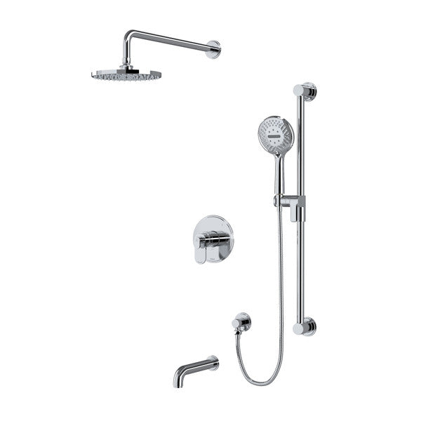 Riobel Arca 3-Way Shower System Trim with Hand Shower Rail, Shower Head and Spout TKIT1345AA-CW